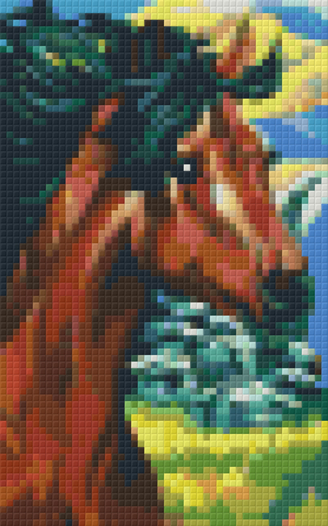 Wild Horse Two [2] Baseplate PixelHobby Mini-mosaic Art Kit image 0
